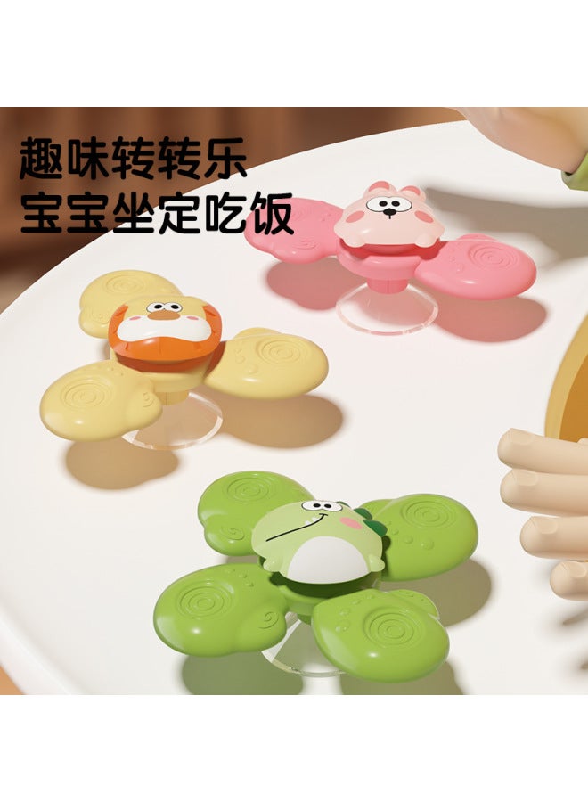Infant Self-loading Sucker Turn Turn Music Baby Bathroom Bath Rotary Bite Animal Top Children's Educational Toys - Image 2